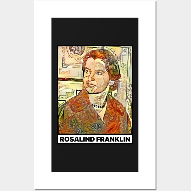 Rosalind Franklin Women in Science STEM Golden Portrait Wall Art by labstud